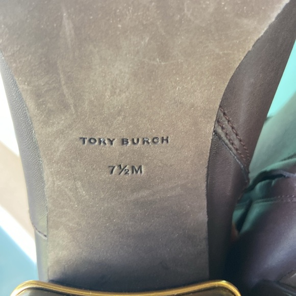 Tory Burch Brown Ankle Boots with Gold Accent - Picture 7 of 7
